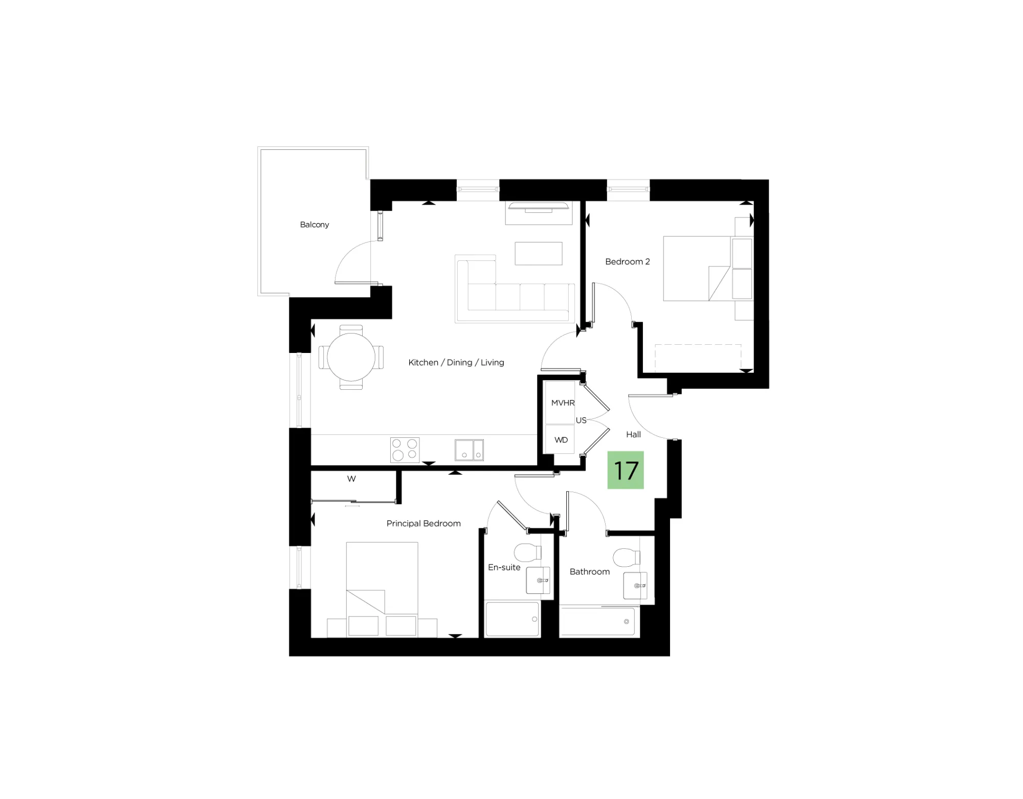 Florence Court, Number 17 Floorplan