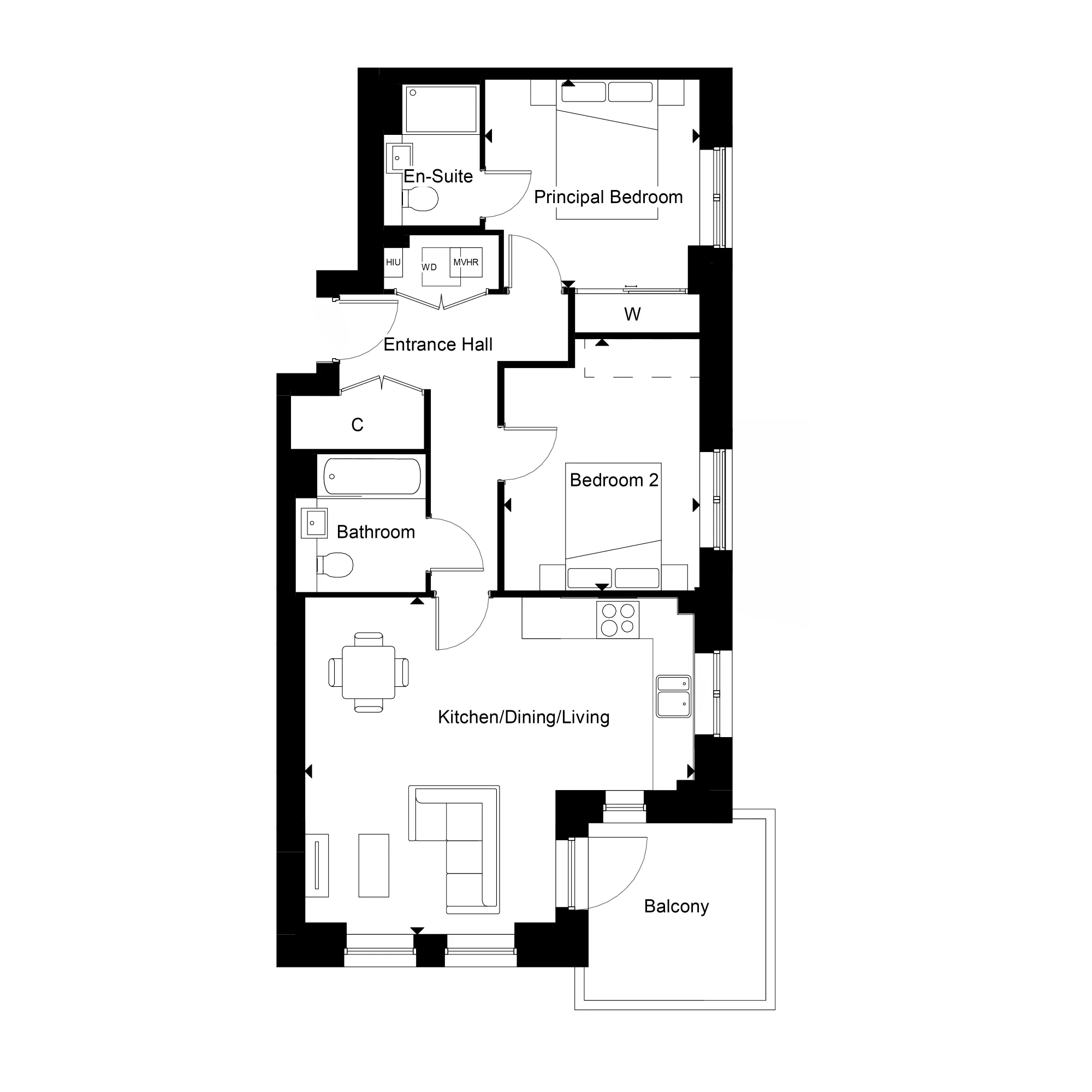 Foxtail House, Apartment 57 Floorplan