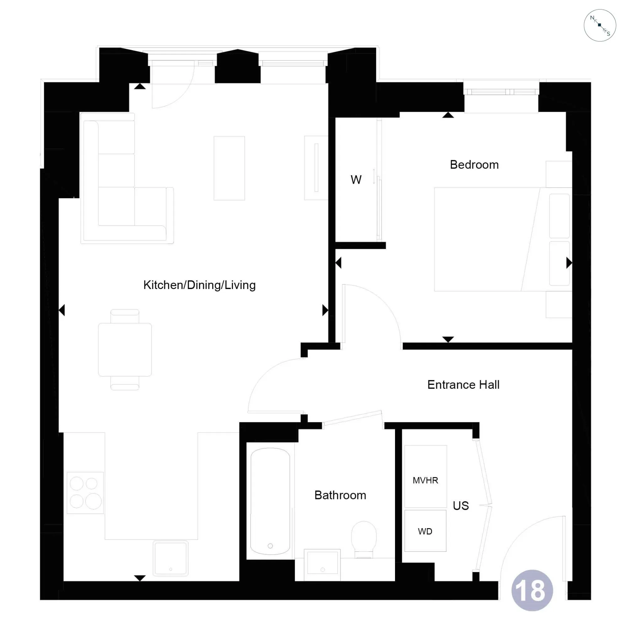 The Legacy Apartments, Number 18 Floorplan