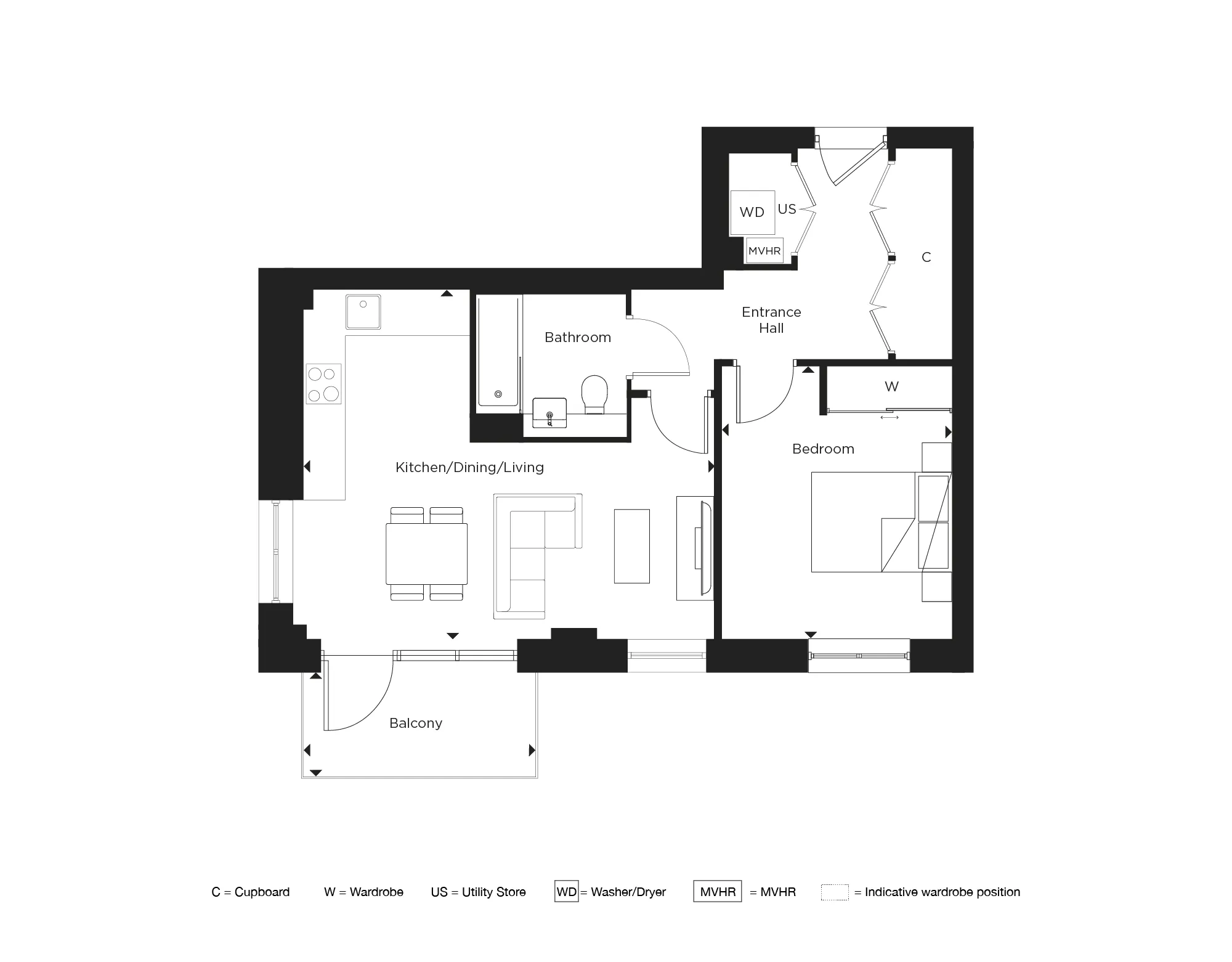 Maxima, Apartment 223 Floorplan