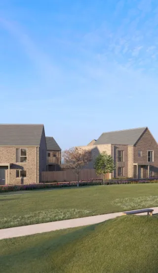 Hartmere Street Scene CGI with grassland