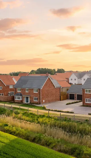Audley Green Dusk Aerial Scene 