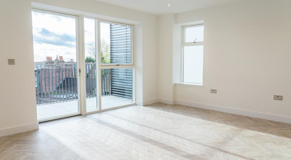 Living Area to private balcony