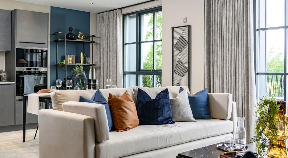 Rubicon Two bedroom show apartment living room