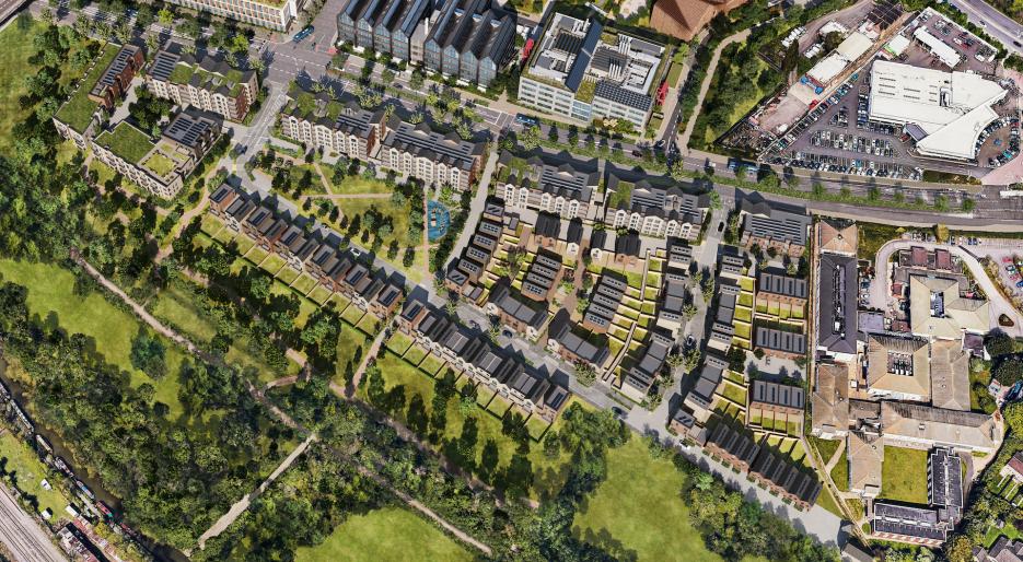 Canalside Quarter Top Down Aerial Development View