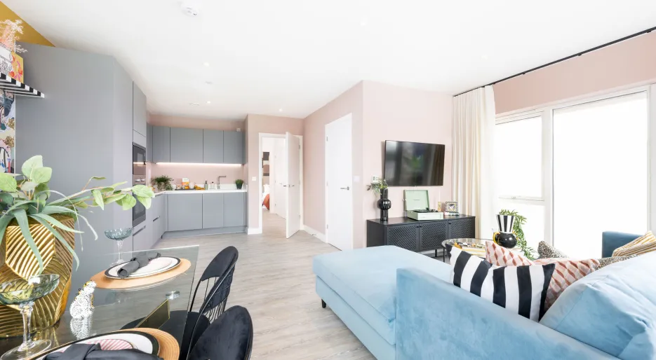 Marleigh Park - Apartment D11, The Kestrel Building - Kitchen/Dining/Living