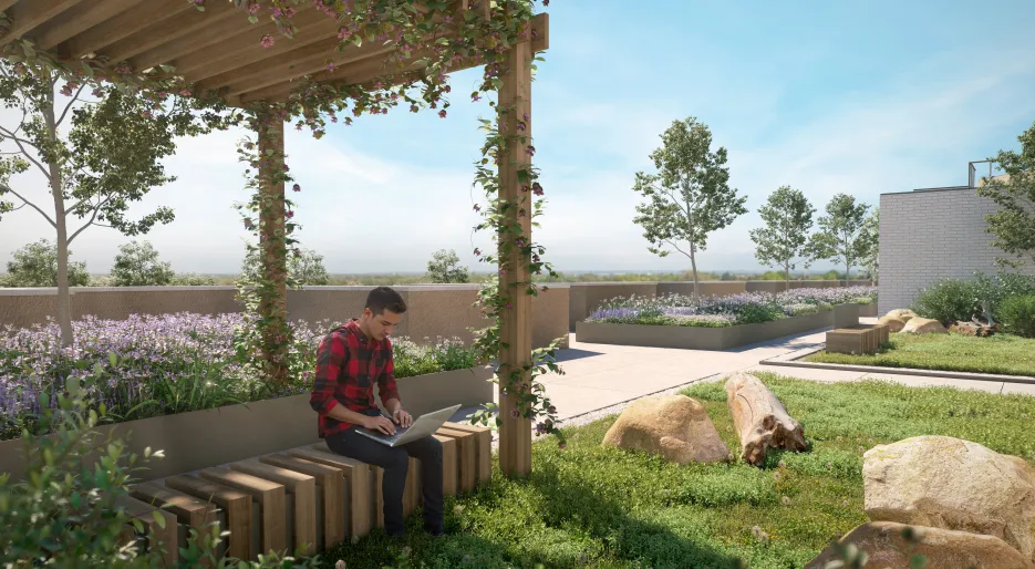 The Icon Rooftop Garden - CGI 