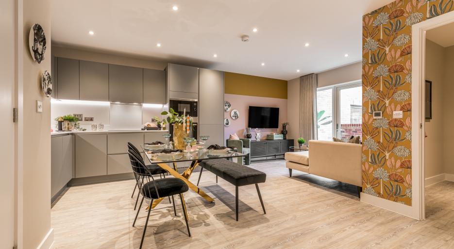 Plot B04 - Kitchen / Dining / Living - The Franklin Building