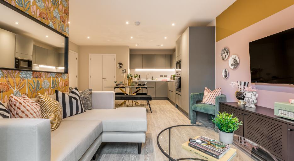 Plot B04 - Living / Dining / Kitchen - The Franklin Building