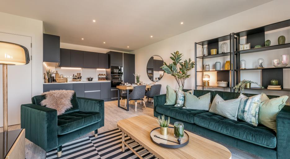 Lampton 2 bed Lounge / Kitchen April 2025