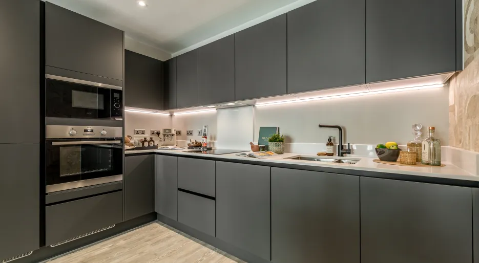 Wren Show Apartment Kitchen Wide Angle