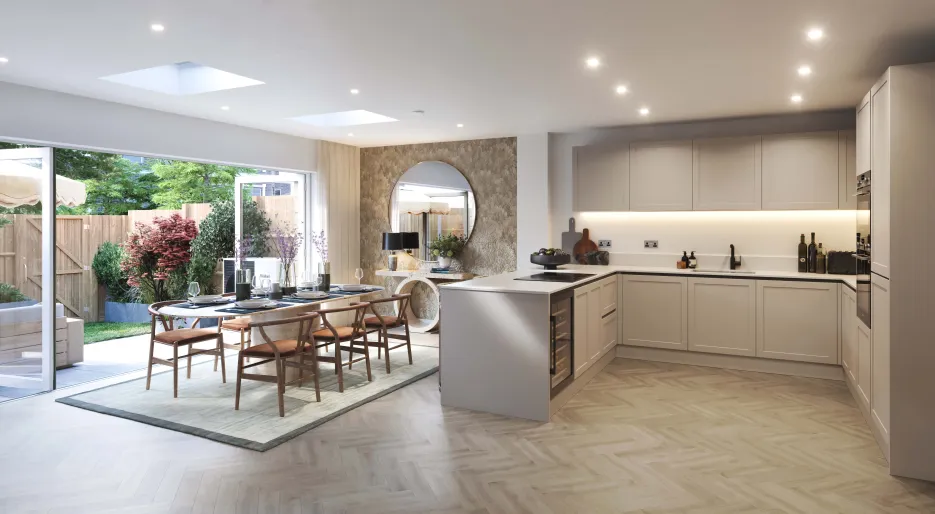 The Clifton Collection,  Regency Mews Kitchen, Dining, Living CGI