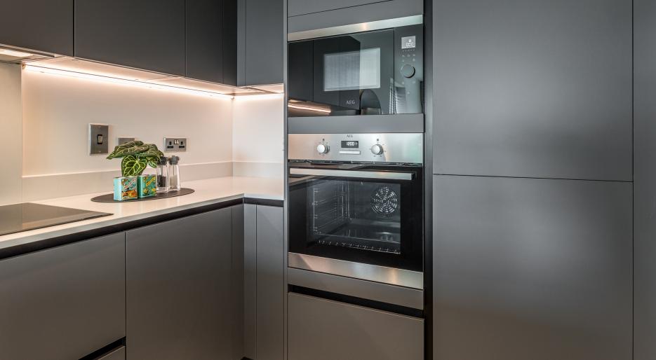 Close up kitchen 2 bed