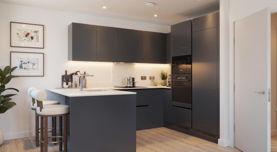 Kew Bridge Rise - Studio kitchen 