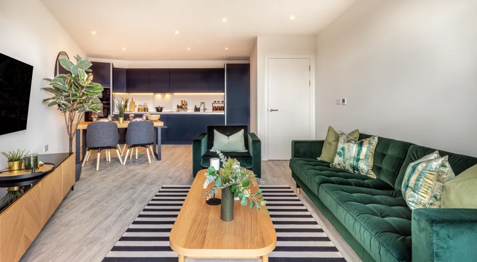 Lampton Parkside - Apartment F1.89 - 2-bedroom 2-bathroom - kitchen/living/dining 