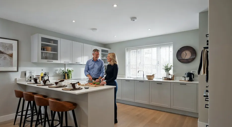 Couple in kitchen - Hartley Acres