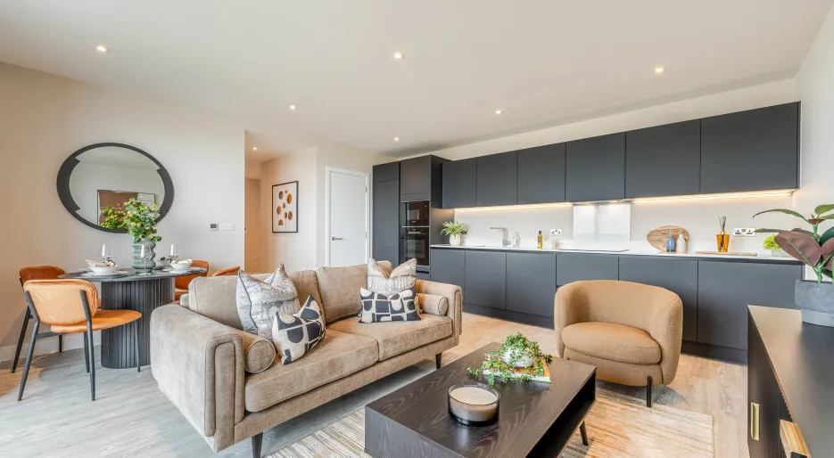 Dagenham Green, 2 bed show home, Living space