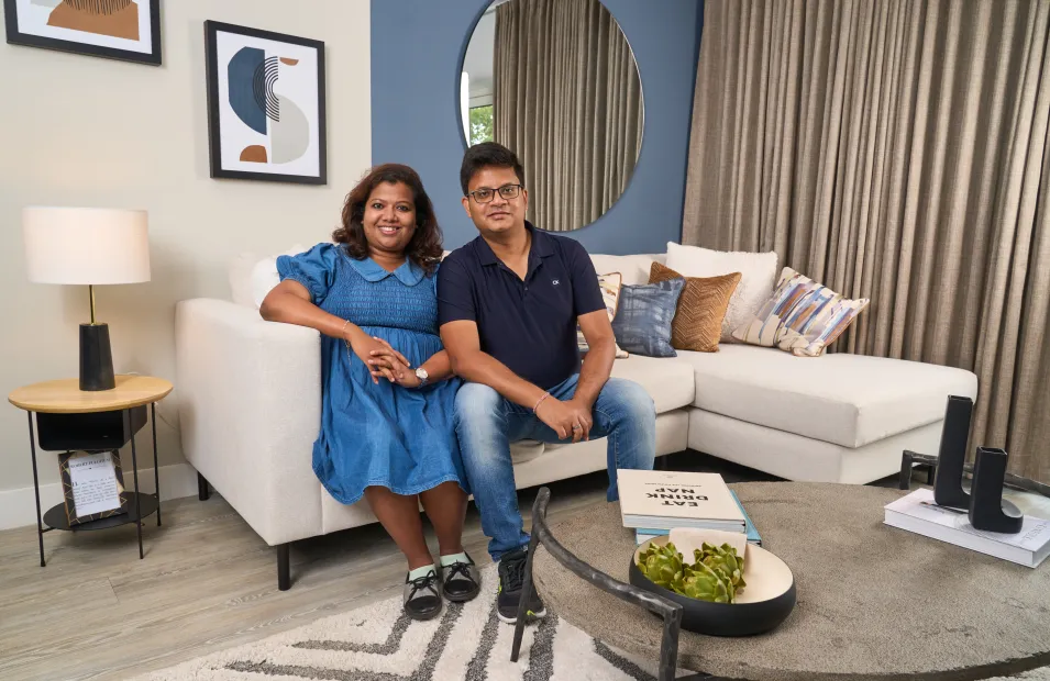 Residents at Lampton Parkside on sofa