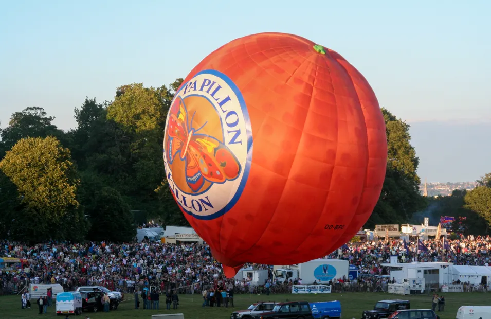 hot air balloon taking off