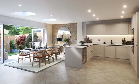 The Clifton Collection,  Regency Mews Kitchen, Dining, Living CGI