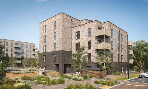 City Reach - Ida Court Apartments, Plots 46-62 - Draft CGI 