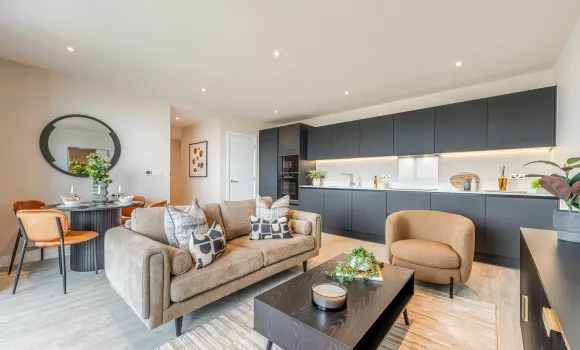 Dagenham Green, 2 bed show home, Living space