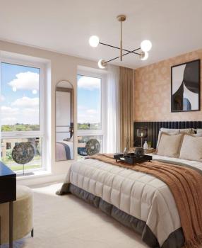Canalside Quarter Apartment Bedroom CGI