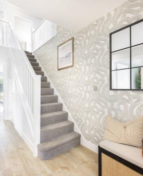 Hollymead Square, showhome, staircase 