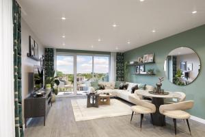 Canalside Quarter Apartment Living Room CGI