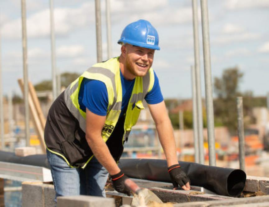 individual working on a building site