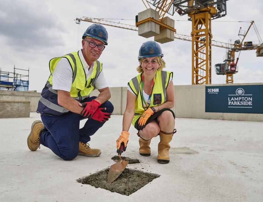 Lampton Parkside topping out on roof