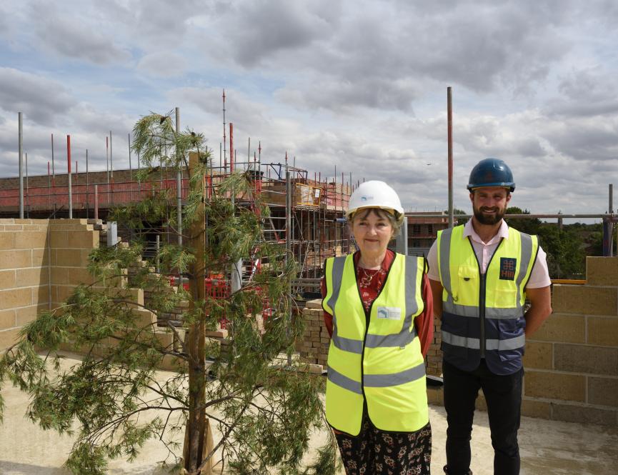 Tree at topping out ceremony