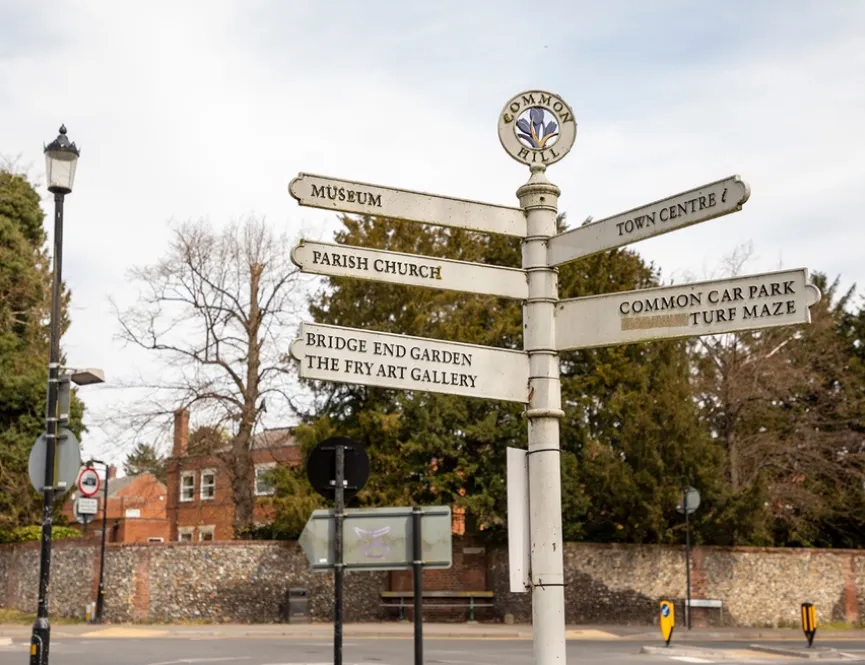 Common Hill traditional sign post