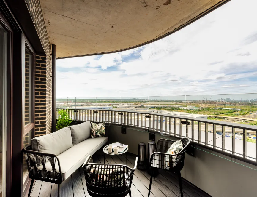 Dagenham Green, 2 bed show home, Balcony