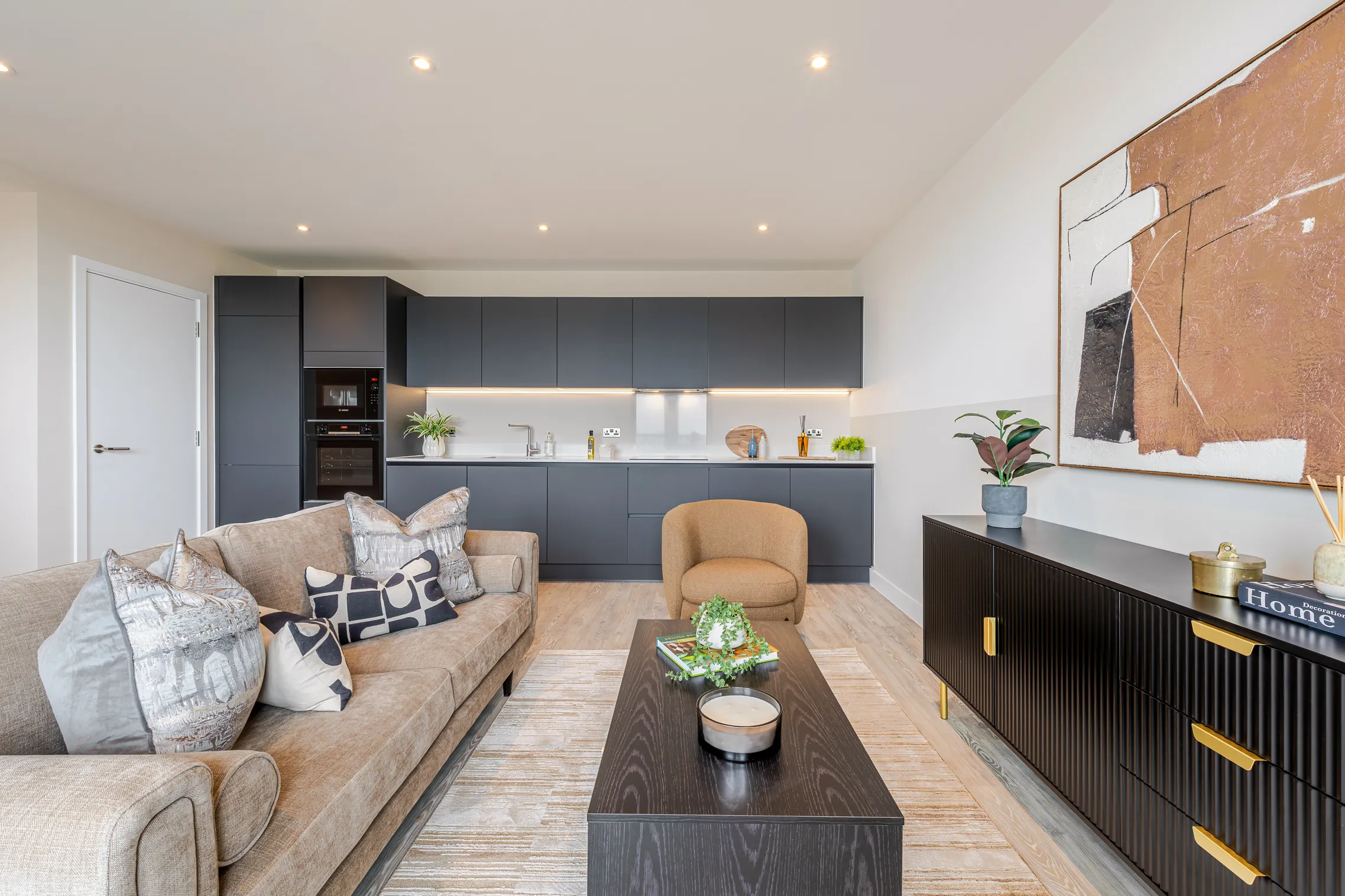 Dagenham Green, 2 bed show home, Living space